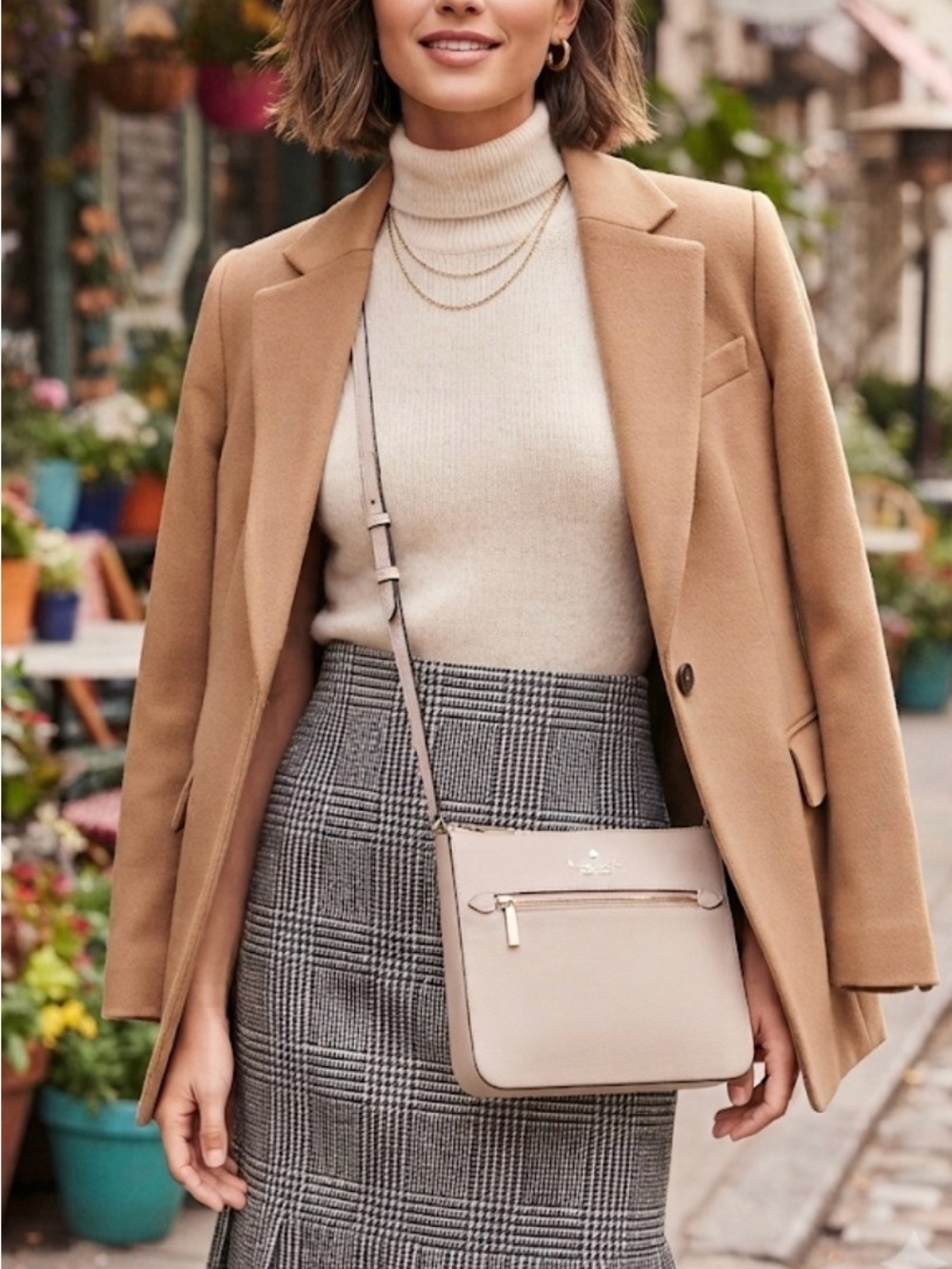 Kate Spade Sadie North South Crossbody Tusk Leather Minimalist Chic Classic
